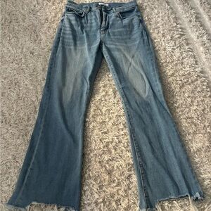 LOFT Light Blue Cropped Flare Jeans